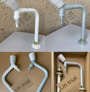 New Laboratory Fume Hood Single-Port Elbow Low-Position Faucet Nozzle Brass Corrosion-Resistant Ceramic Free Shipping