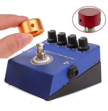 Guitar Effects Pedal Footswitch Cap Wrench with Screws Switch Aluminum Cover Knob Footboard