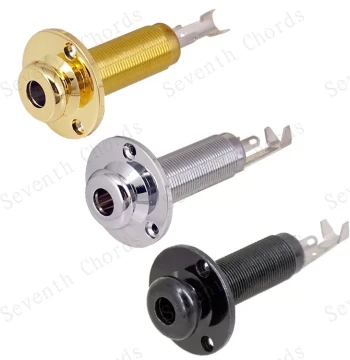 Detachable Strap Button Style Acoustic-Electric Folk Guitar Jack, EQ Equalizer Output Socket Connection Port