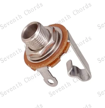 Electric Bass and Guitar Output Jack Socket Connector Hole, Copper Port F06