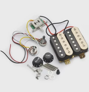 Electric Guitar HH Pickup Full Wiring Kit with Pickups and Potentiometers ST Electric Guitar Integrated Circuit Black