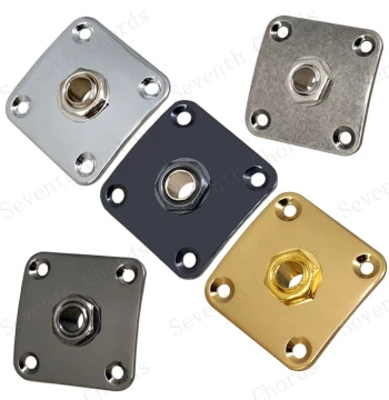Metal Square Cover Plate LP Electric Guitar Jack Square Output Socket Interface Connection Hole