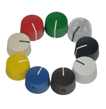 21×12mm Plastic Knob Tube Amp Power Amplifier Audio Potentiometer Switch Cap Guitar Volume Control Round Knob