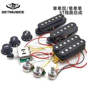 ST Electric Guitar Pickup Full Wiring Kit with Pickups 250K Potentiometer Electric Guitar Circuit 6.35 Output