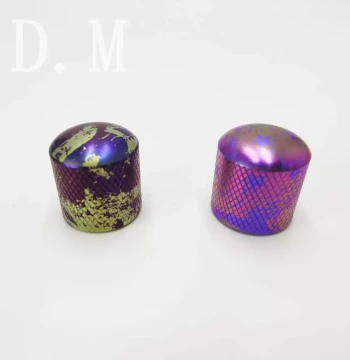 Titanium Alloy Colorful Electric Guitar Volume Tone Knob Cap Bass Potentiometer Cap Inner Diameter 6mm Shaft Knob