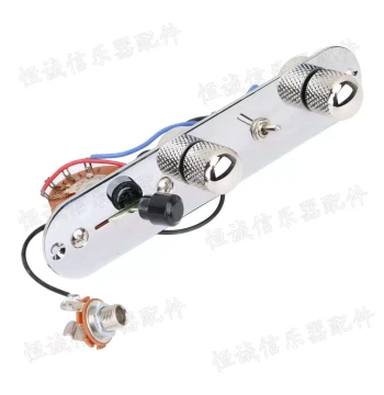 Instrument Accessories TL Electric Guitar Metal Control Plate Wiring, Straight Bar Control Circuit with 3-Way Switch