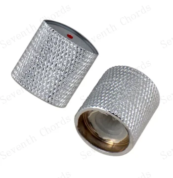 Metal Slim Electric Bass Guitar Volume Knob, Tone Knob, Guitar Potentiometer Cap, 16mm Diameter NH25