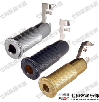 Straight-Plug Electric Guitar Jack, Tube-Style Electric Bass Input/Output Socket Connector, 3 Colors GT