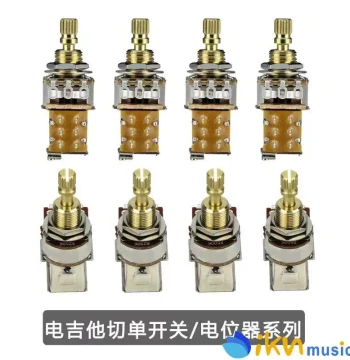FLEOR Electric Guitar Potentiometer Volume Tone Knobs Bass Double-Layer Switch Coil Split Push-Pull Lift Switch