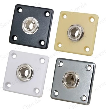Plastic Square Cover Plate LP Electric Guitar Jack Square Output Socket Interface Connection Hole