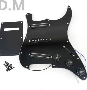 Electric Guitar Accessories: ST SQ3 Pickguard with Mini Humbucker Wiring Assembly, Full SSS Pickguard Set, Black
