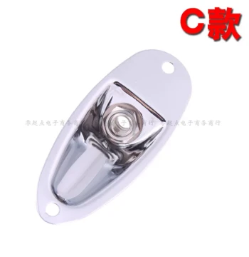 Electric Guitar & Bass Oval Jack Socket Fender-Style Connector Square Audio Output Rear Tube Straight Plug Accessory