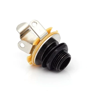 6.35MM Electric Guitar Jack Mono Bass Audio Output Socket Alloy Interface Connector Electric Guitar Parts