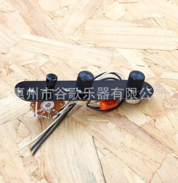 Musical Instrument Guitar Accessories Guitar Control Plate Black Control Plate Wiring with Matte Knobs