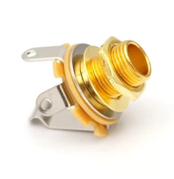 6.35MM Electric Guitar Jack Mono Bass Audio Output Jack Alloy Interface Socket Electric Guitar Accessories
