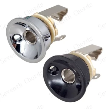 TELE Thickened Round Cup TL Guitar Input/Output Jack Socket with Brass Insert