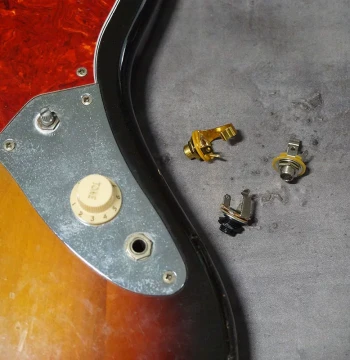Audio Output Port Electric Guitar Bass Wiring Jack Socket Connector 6.35 Jack Interface Musical Instrument Accessory