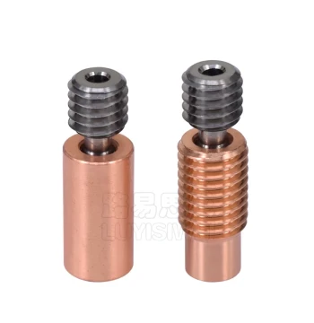 3D Printer Accessories: E3D V6 Titanium Alloy Red Copper Throat Tube, All-Metal High-Temperature Resistant, M7 Thread DIY Kit