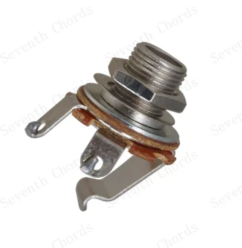 Processed and Soldered Guitar Jacks: Output Sockets, Electric Guitar Interface Connectors, and Connection Holes