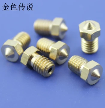Brass Nozzle DIY Model Nozzle 3D Printer Model Nozzle 0.5mm Copper Spray Auxiliary Material