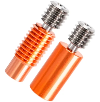 3D Printer Accessories: E3D V6 Titanium Alloy Red Copper Throat Tube, All-Metal High-Temperature Resistant, M7 Thread DIY Kit