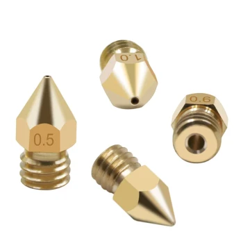 . Brass Nozzle 3D Printer Accessories Mk8 Pointed Brass Nozzle Surface Engraved Printing Parts