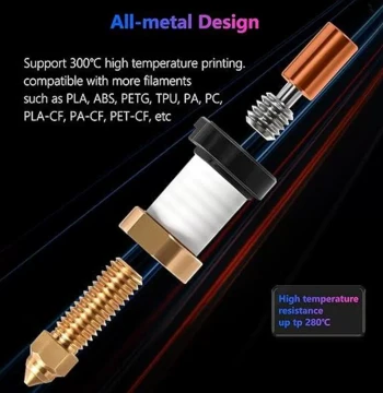 ND Ceramic Heating Block Brass Hardened Steel Nozzle High-Speed Printing Hotend