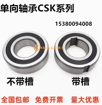 Deep Groove One-Way Bearings CSK8 10 12 15 17 20 25 30 35 40 PP with Inner/Outer Slots