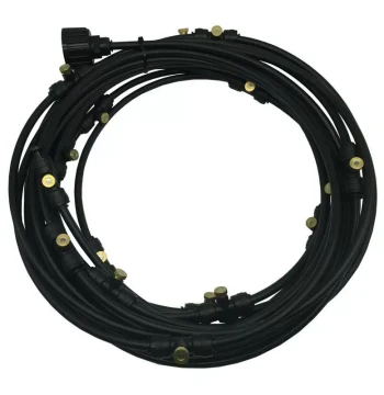 18m Outdoor Misting Cooling System 26 Nozzle Bases Plus 26 Brass Nozzles DIY Customizable for Courtyard Irrigation