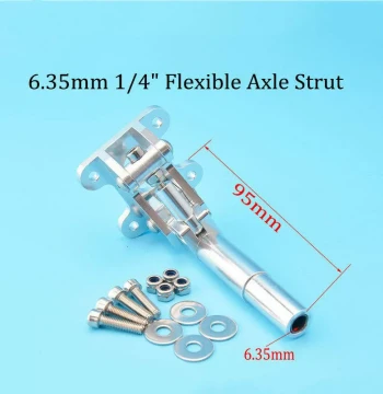 Rat Tail 6.35mm*95mm Long Shaft Hole Rat Tail with Copper Shaft Sleeve for Gasoline Boat Model Parts