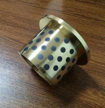 Manufacturer Supply Graphite Self-Lubricating Oil-Free Bearing Copper Sleeve, Oil-Impregnated Bushing JFB Flange 105*10 ID 65