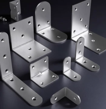 German Stainless Steel Angle Bracket 90-Degree Right Angle Fixer L-Shape Triangle Iron Support Shelf Bracket Hardware Connector Plate