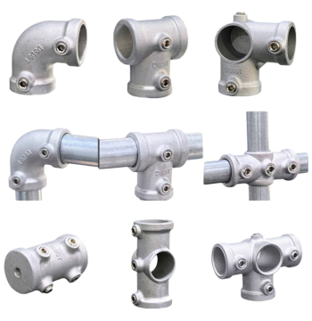 Round Pipe Connector Thickened Aluminum Alloy 1/2" 3/4" 1" Steel Pipe Fastener Weld-Free Elbow Tee Joint