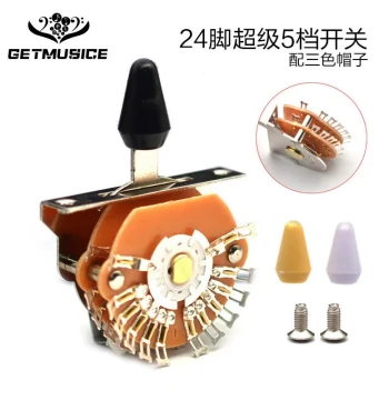 Electric Guitar 5-Way Selector Switch 24 Solder Legs with Three-Color Cap