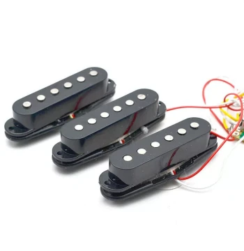 Electric Guitar Pickup: Black/White SSS Configuration with Full Wiring Harness and Output