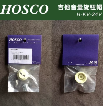Japan HOSCO H-KV-24V Electric Guitar/Bass Volume Knob Cap, Mint Green with Black Text, Metric