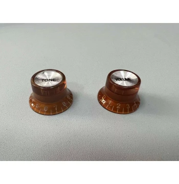LP Electric Guitar Aluminum Skirt Knobs, Guitar Volume Knob Caps, Aluminum Skirt Tone/Volume Knobs, Black