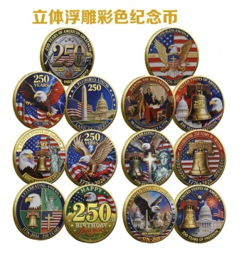250th Anniversary Commemorative Coin, US Bald Eagle White House Liberty Memorial, New Product for International Sites