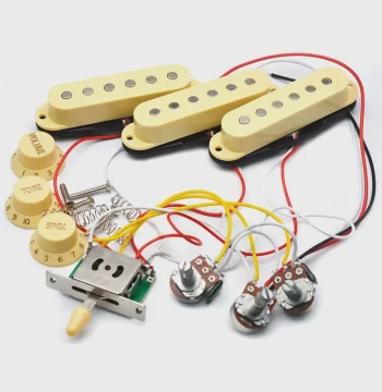 ST Electric Guitar Single-Single-Single Pickup Full Wiring Kit with Pickups 250K Potentiometer Electric Guitar Connection Wiring