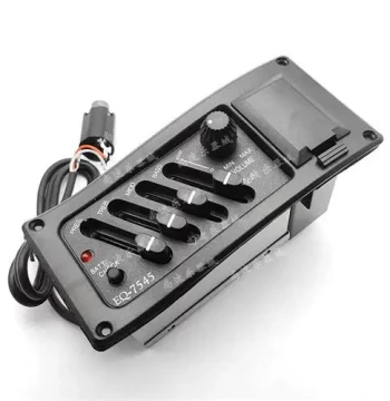 Electro-Acoustic Guitar Pickup, Electro-Acoustic Guitar EQ Equalizer 4-Band EQ-7545R Wood Guitar Modification Pickup