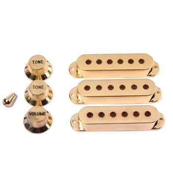 Single Electric Guitar Pickup Housing Rose Gold Knobs Potentiometer Caps Installation