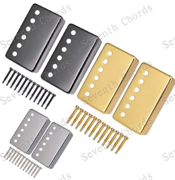 EPI LP Metal Brass Electric Guitar Humbucker Pickup Cover Shell Copper Casing Outer Cover with Wire Rack Screw Set