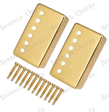 Brass Electric Guitar Pickup Cover Shell with Mounting Ring and Screws