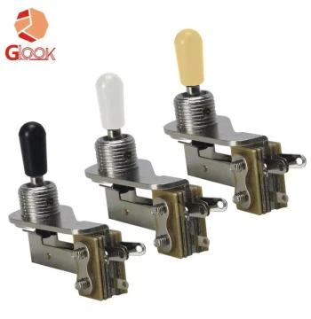 3-Way L Switch Color 3-Position Guitar Toggle Switch: Nickel-Plated Rocker Selector