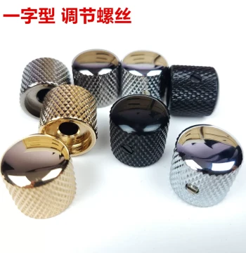 Korean-Made Potentiometer Caps for Electric Guitar and Bass, Metal Volume/Tone Knobs with Slotted Set Screws