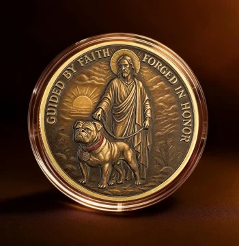 US Marine Corps Devil Dog Commemorative Coin Color-Printed Badge USMC Commemorative Coin Creative Collectible Hand Rubbing Challenge Coin