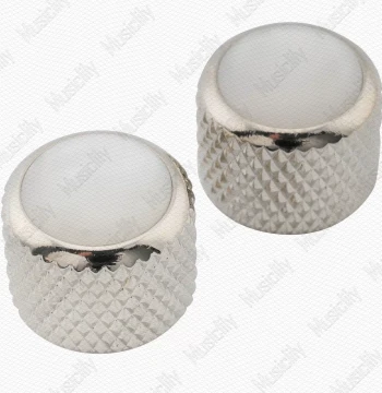 Musiclily Traditional Tele Electric Guitar/Bass Potentiometer Knob Caps Metal Pearl Abalone