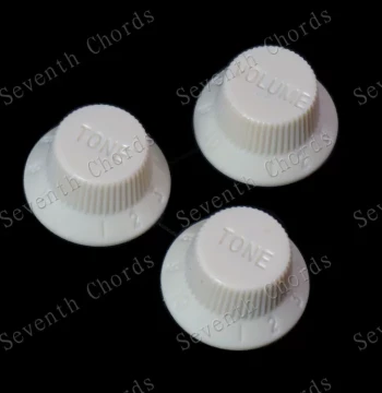 ST SQ Electric Guitar Volume Control Knob Cap, Guitar Tone/Volume Knob Potentiometer Cap, Ivory White