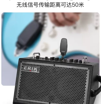 Meideal High-Speed Wireless Electric Guitar and Electric Wind Instrument Pickup Transceiver Amplifier Rechargeable 50m Range