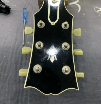 Houlang Musical Instruments LP Jade-Style Vintage Tuner Buttons, Wooden Electric Guitar String Pegs and Winding Handles